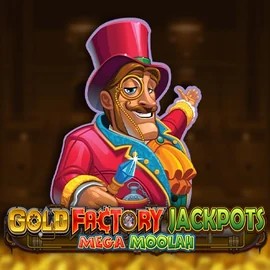 Gold Factory Jackpots Mega Moolah slot icon by Aurum Signature Studios, available at Lucky 7 Casino