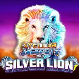 Stellar Jackpots with Silver Lion by Lightning Box Game, showcased at lucky7-casino.org – game logo